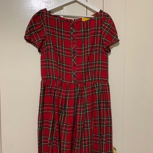 Bernie Dexter 1950s style Plaid Dress with Pockets